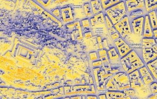 Mapa osvitu střech Brno